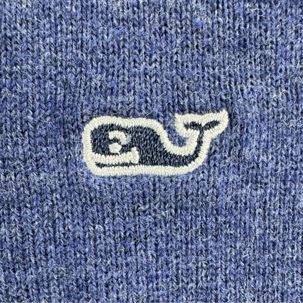 Vineyard Vines Kids Blue Heather 100% Cotton Quarter Zip Sweater XL 18 Logo - Picture 4 of 8